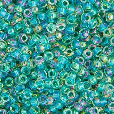 11-263, Miyuki 22g Light Seafoam Lined Crystal AB