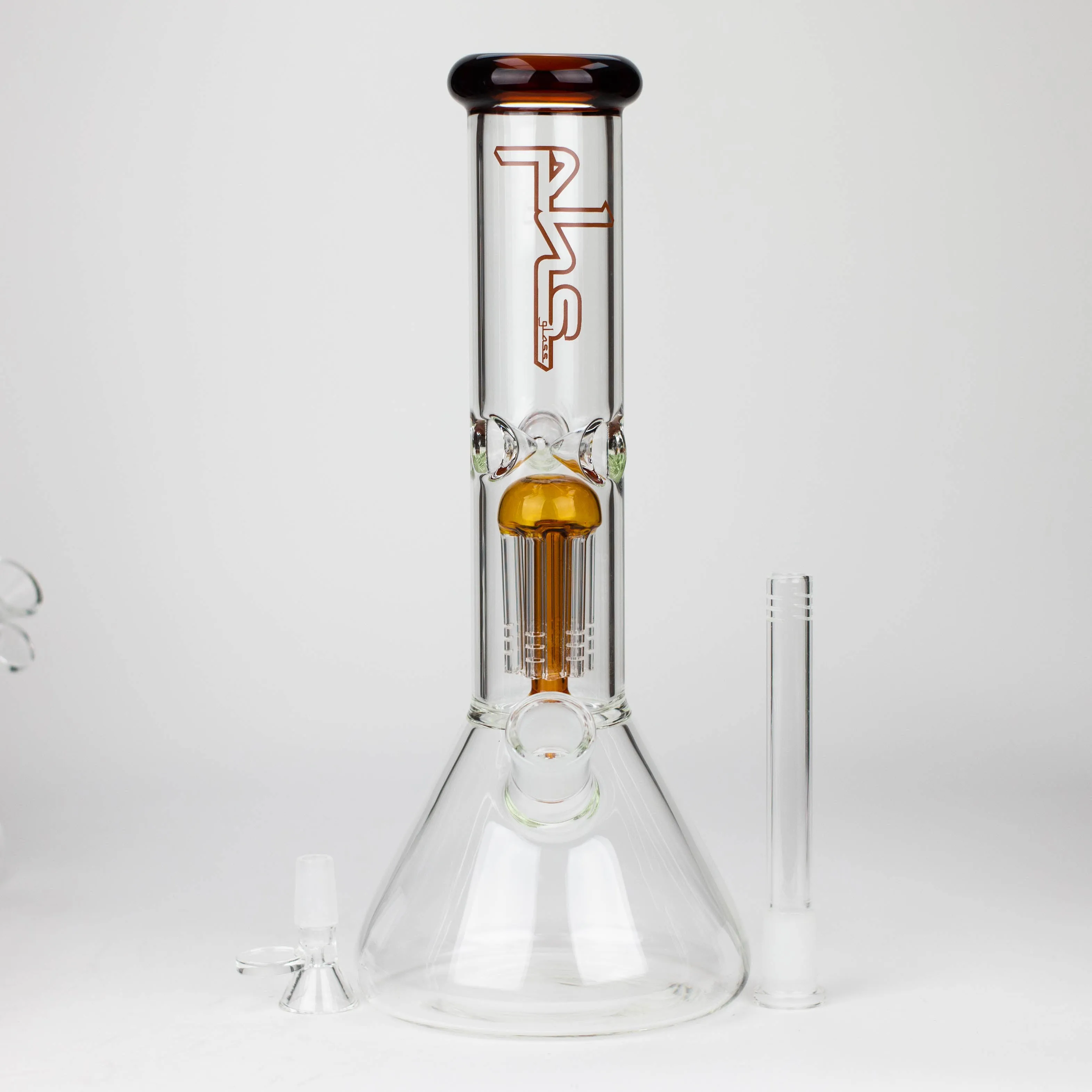 12" Tree Arm Perc Glass Beaker Bong