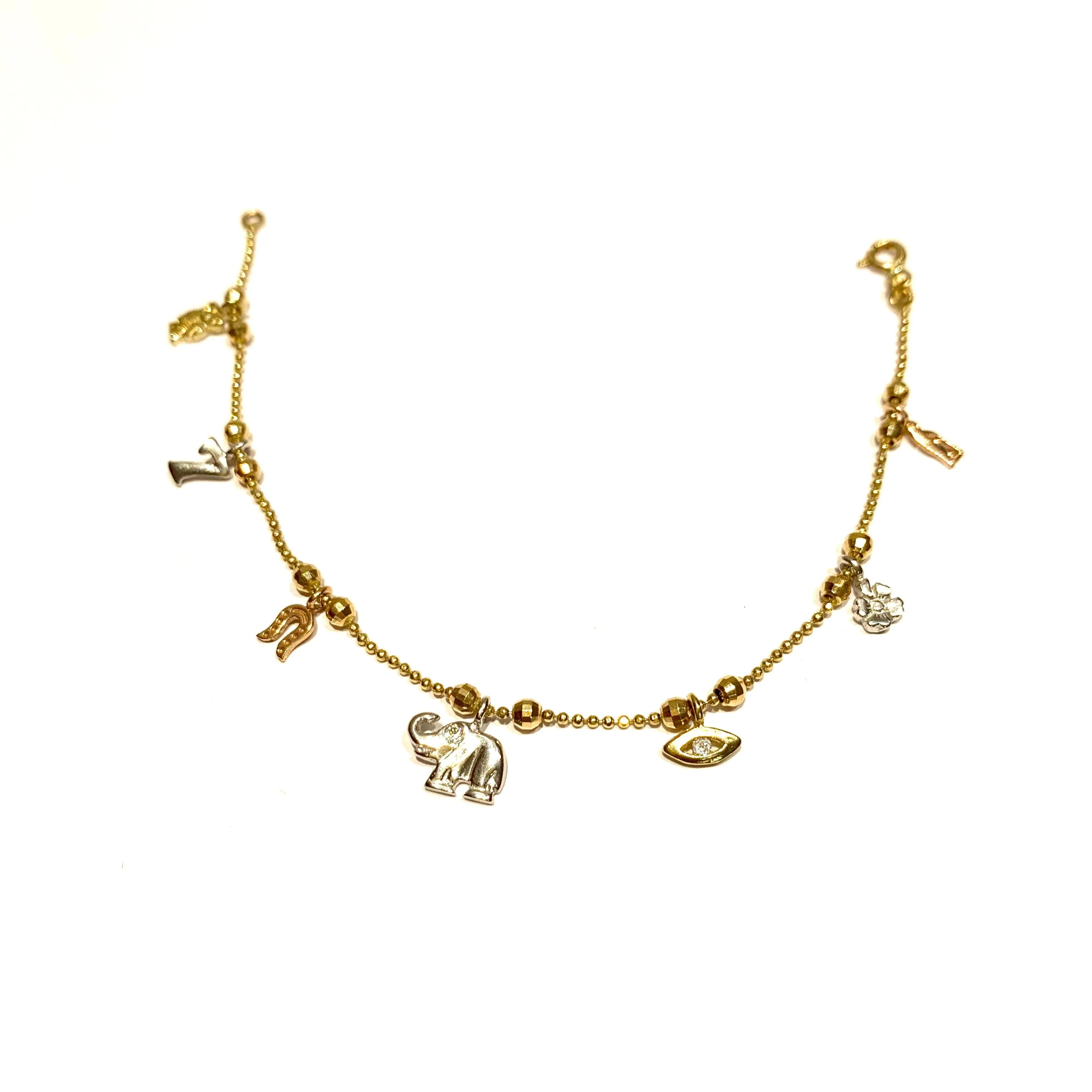 14k Gold Lucky Charm Necklace