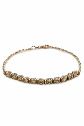 14K Yellow Gold Yellow Diamond Tennis Bracelet