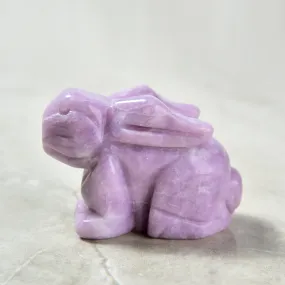 2 Lepidolite Rabbit Natural Gemstone Carving