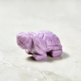 2 Lepidolite Turtle Natural Gemstone Carving