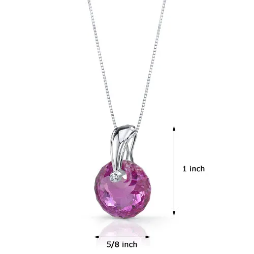 22 Carats Pink Sapphire Sterling Silver Pendant