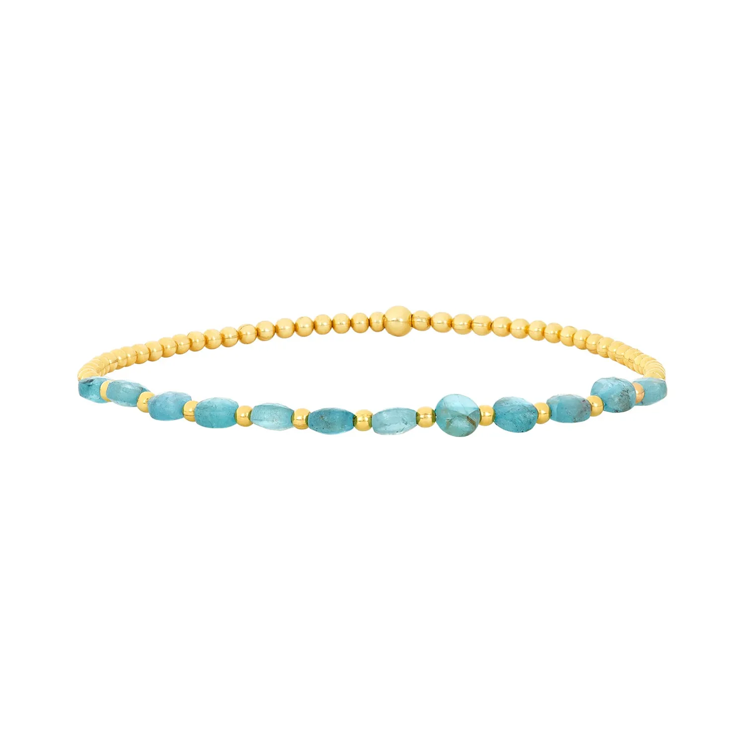 2MM Signature Bracelet With Apatite Coin Pattern