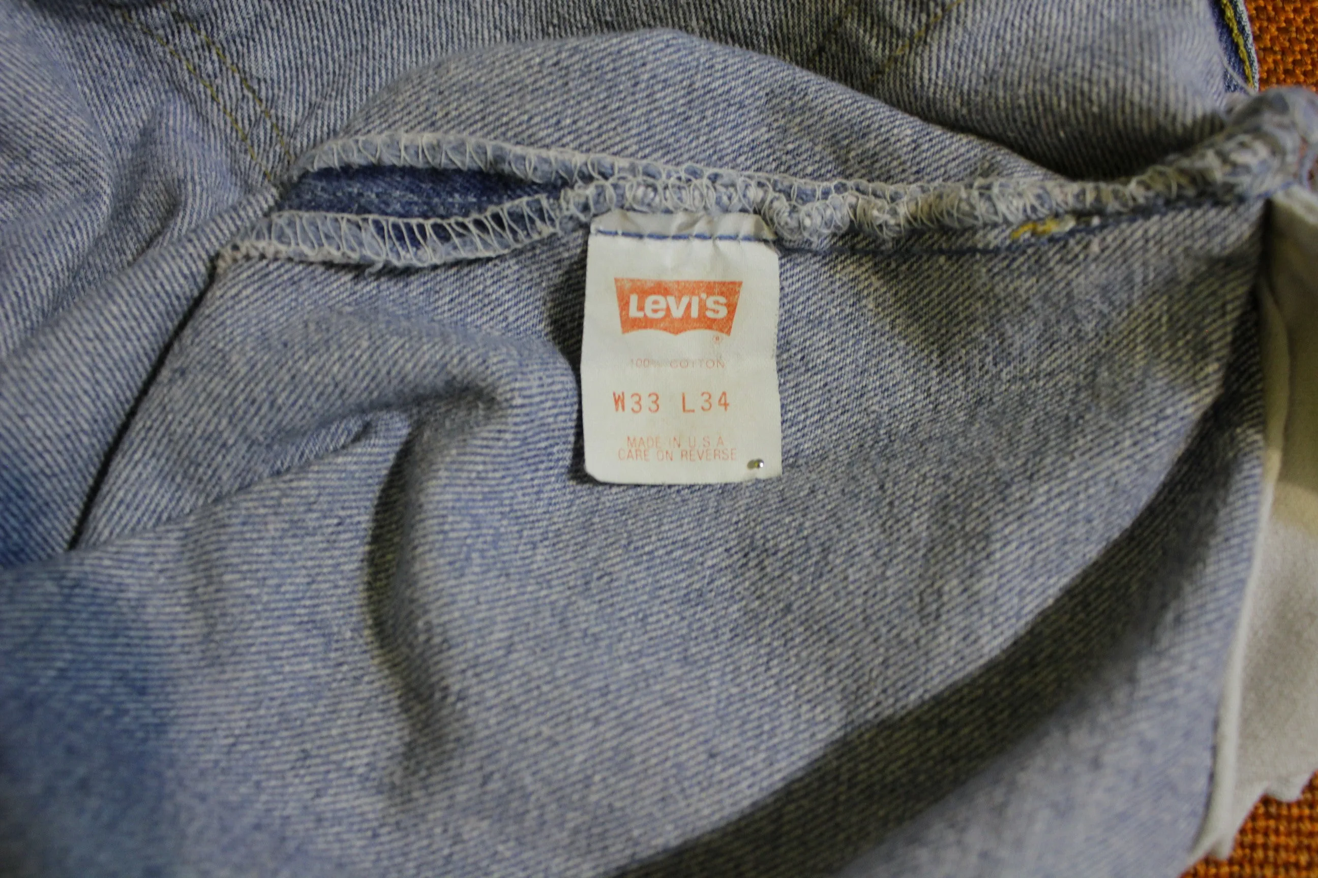 80s Levis 501 Button Fly Jeans. Vintage USA Made Faded Distressed Denim 30x30