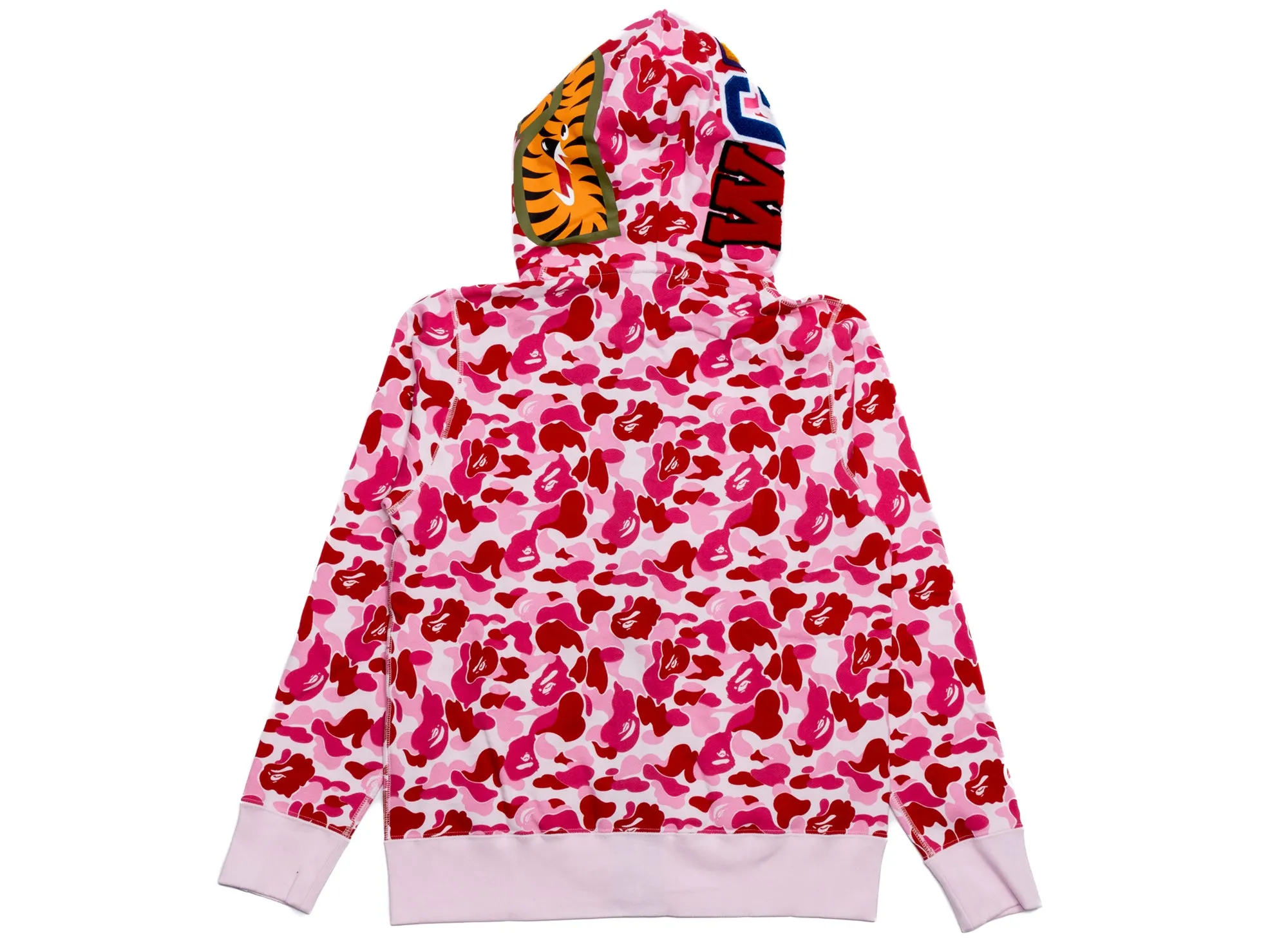 A Bathing Ape ABC Camo Double Shark Full Zip Hoodie in Pink xld