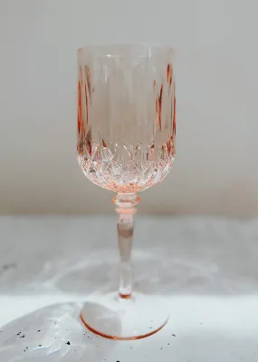 Acrylic Wine Glass Rose - Set of 6