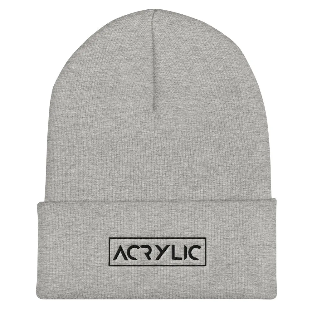 AcrylicBrand Cuffed Beanie