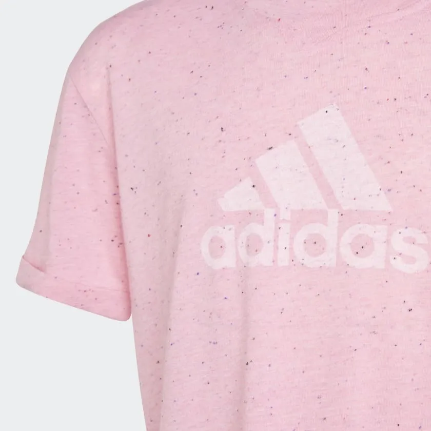 ADIDAS JUNIOR FUTURE ICONS WINNERS PINK TEE