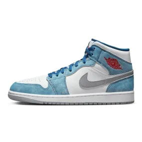 AIR JORDAN 1 MID  BLUE WHITE RED 2022