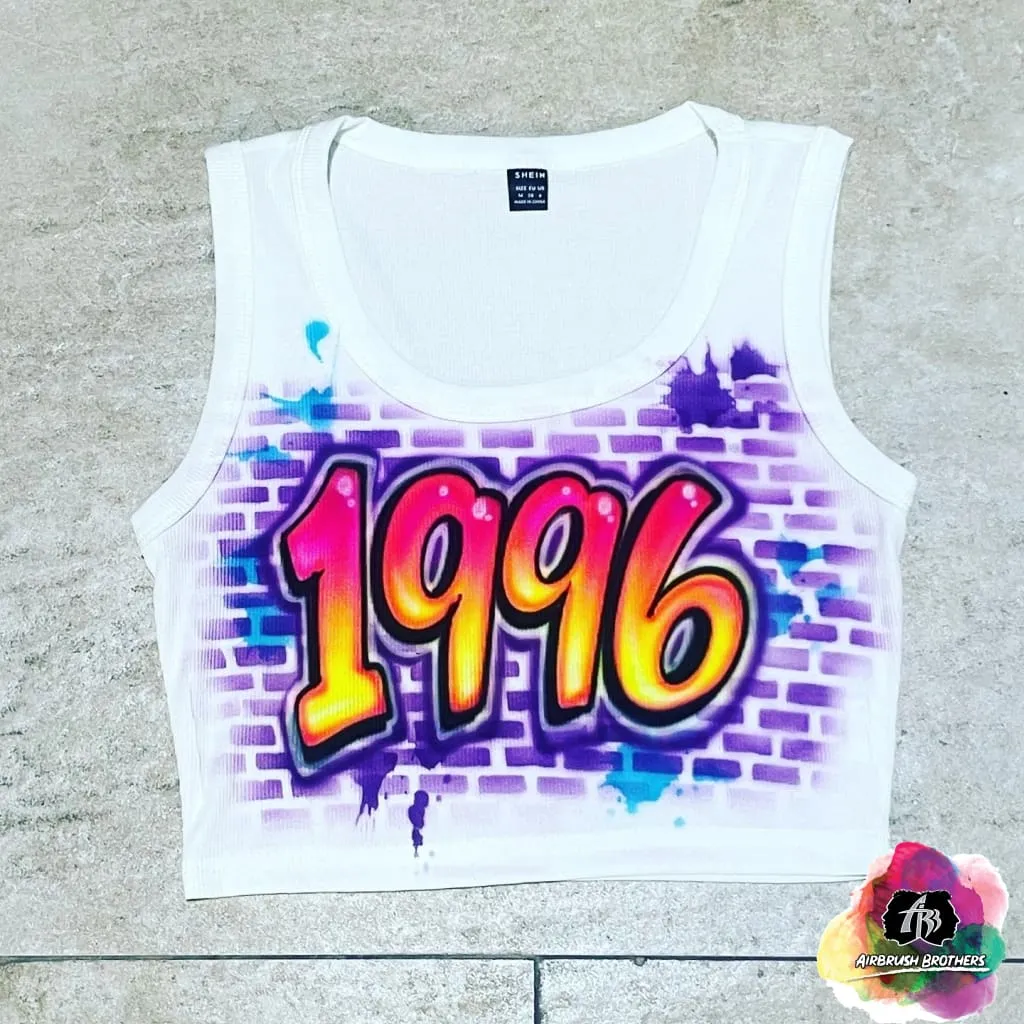 Airbrush Brick Crop Top Design