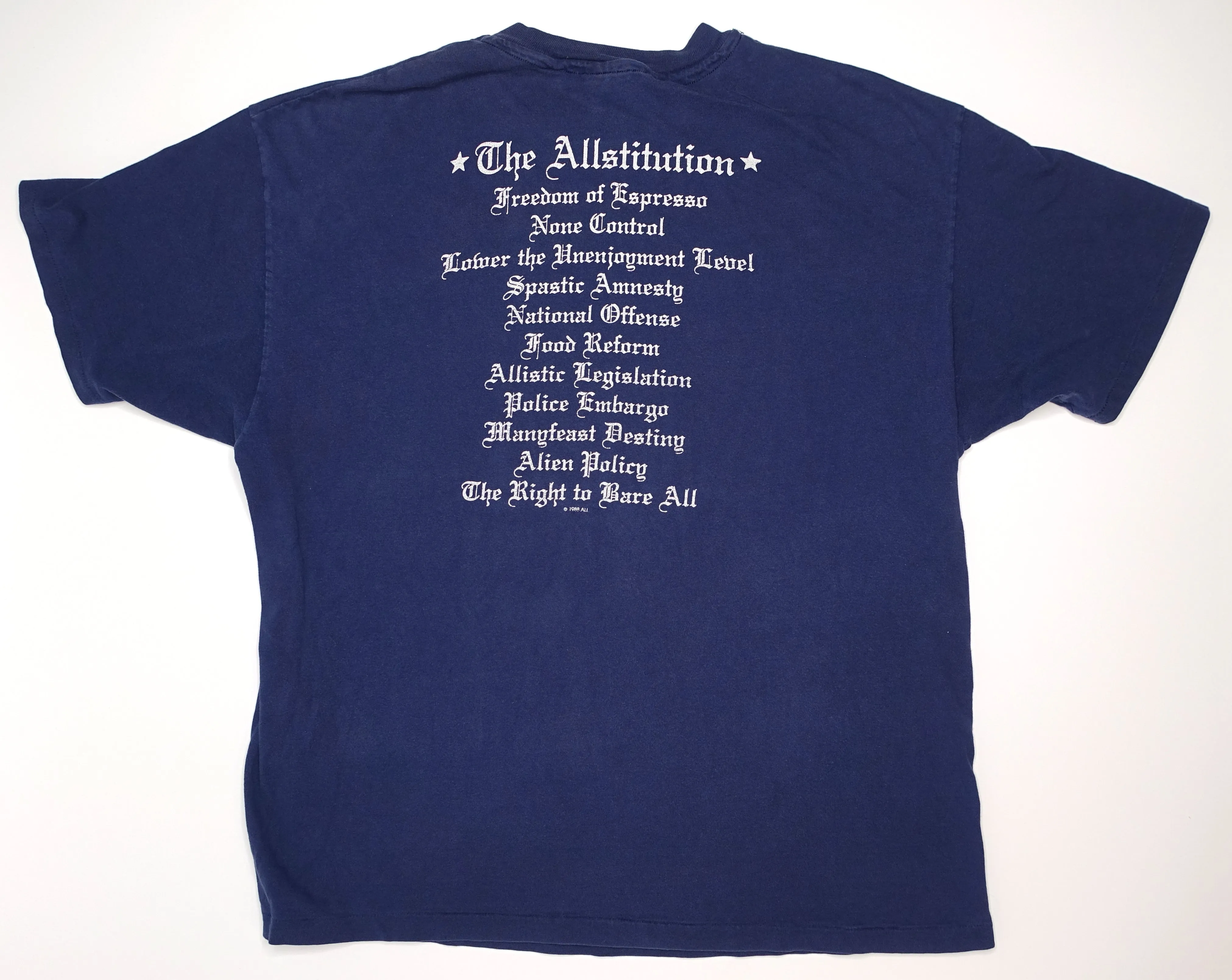 ALL - Allroy For Prez...1988 Tour Shirt Size XL