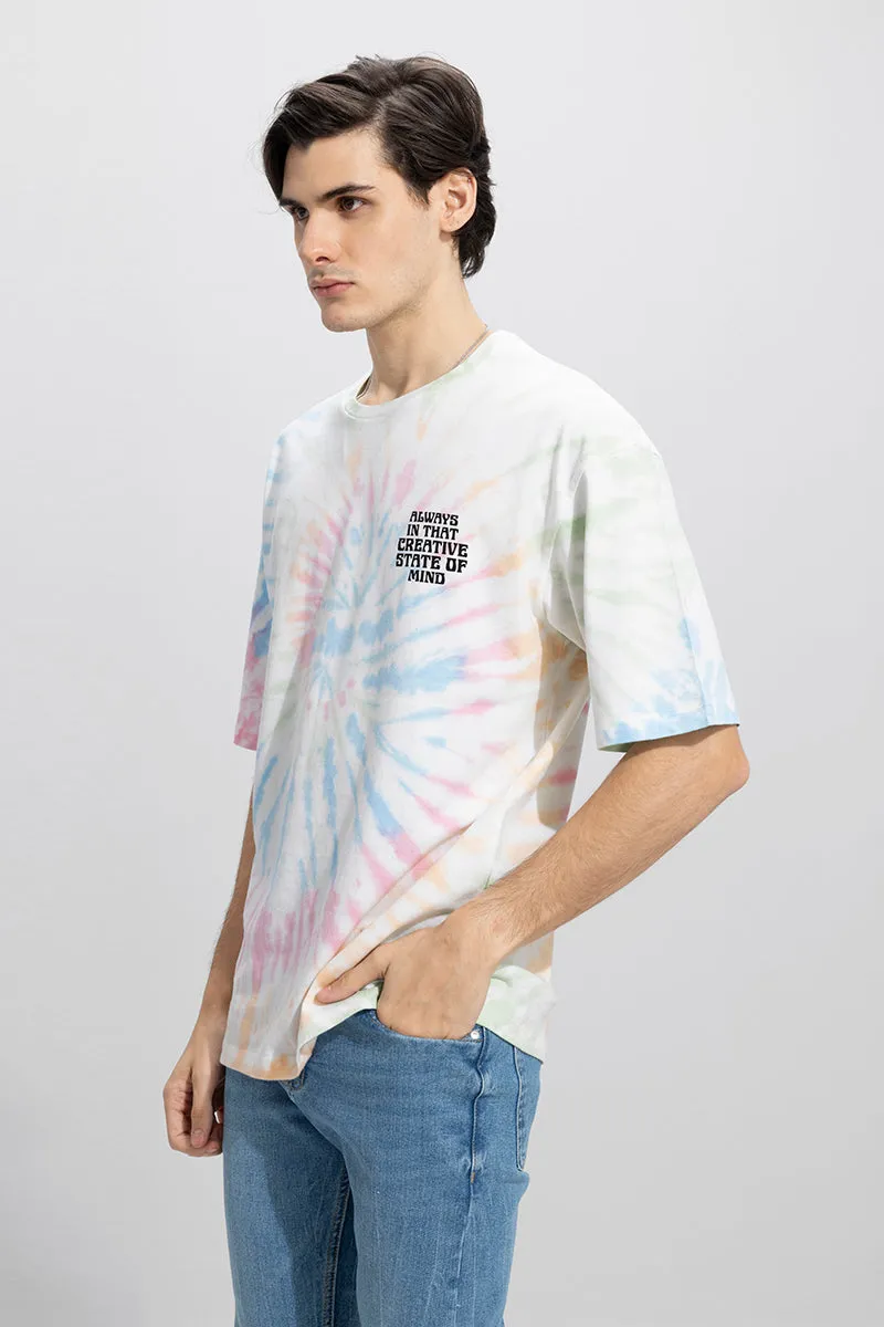 Always in That Creative Tie Dye Oversized T-Shirt