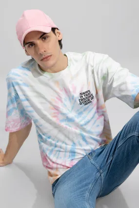 Always in That Creative Tie Dye Oversized T-Shirt