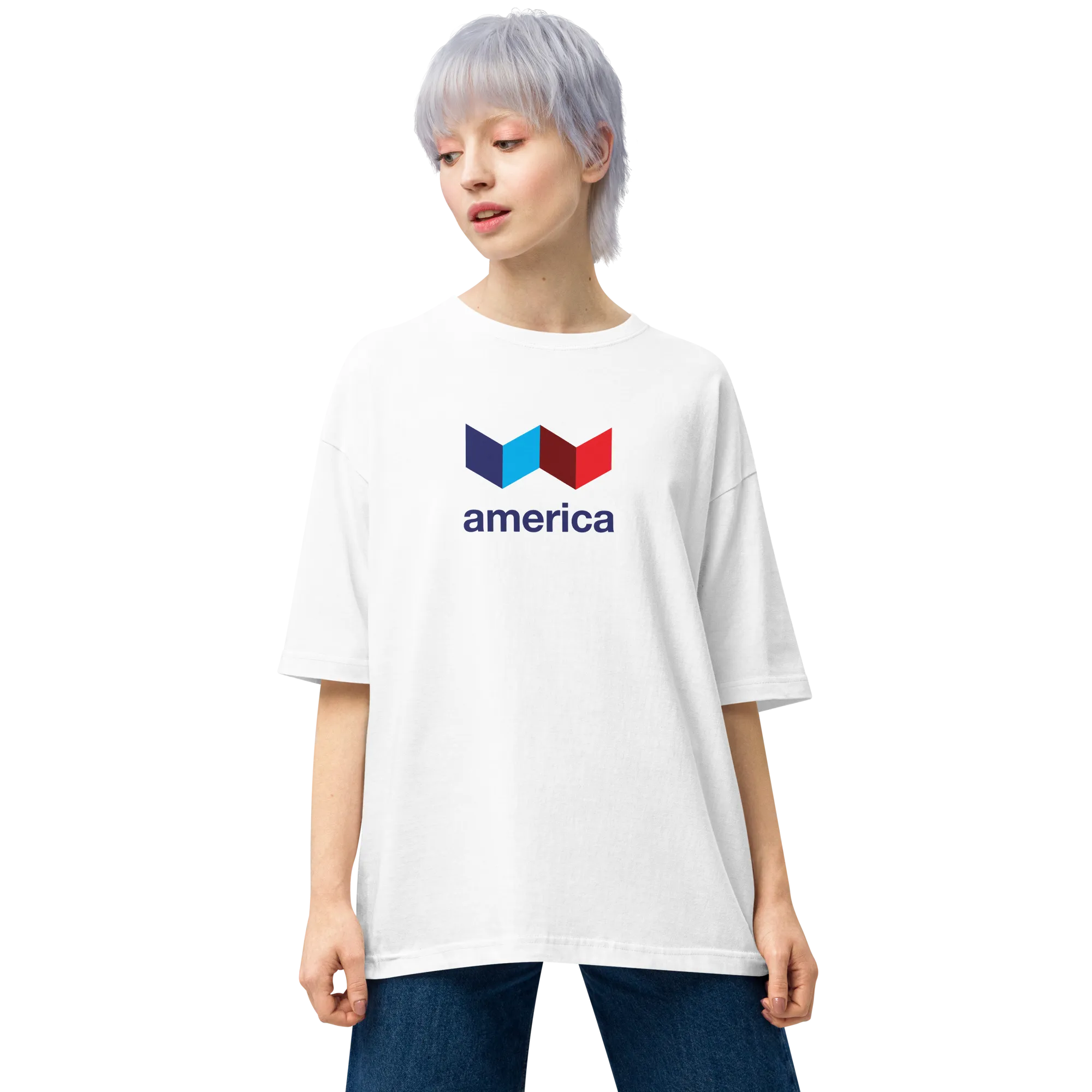 America "Squared" Unisex Oversized T-Shirt