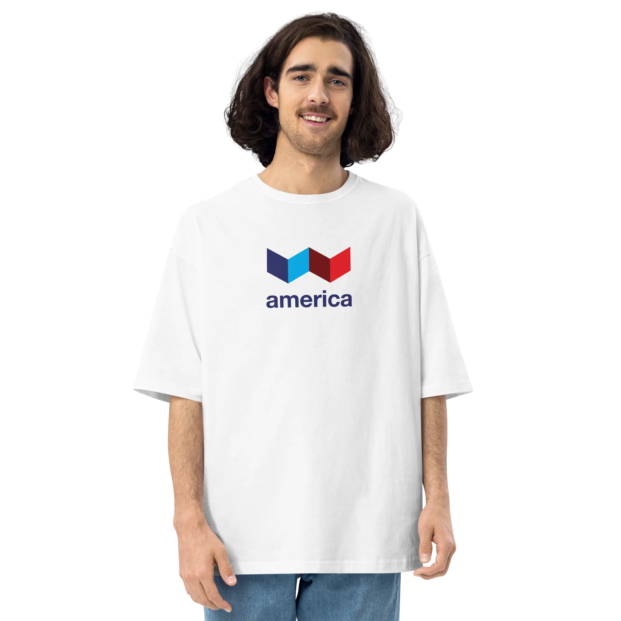 America "Squared" Unisex Oversized T-Shirt