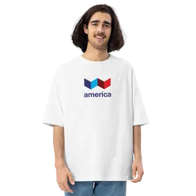 America "Squared" Unisex Oversized T-Shirt