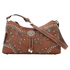 American West Lady Lace Antique/Marine Leather Event Bag