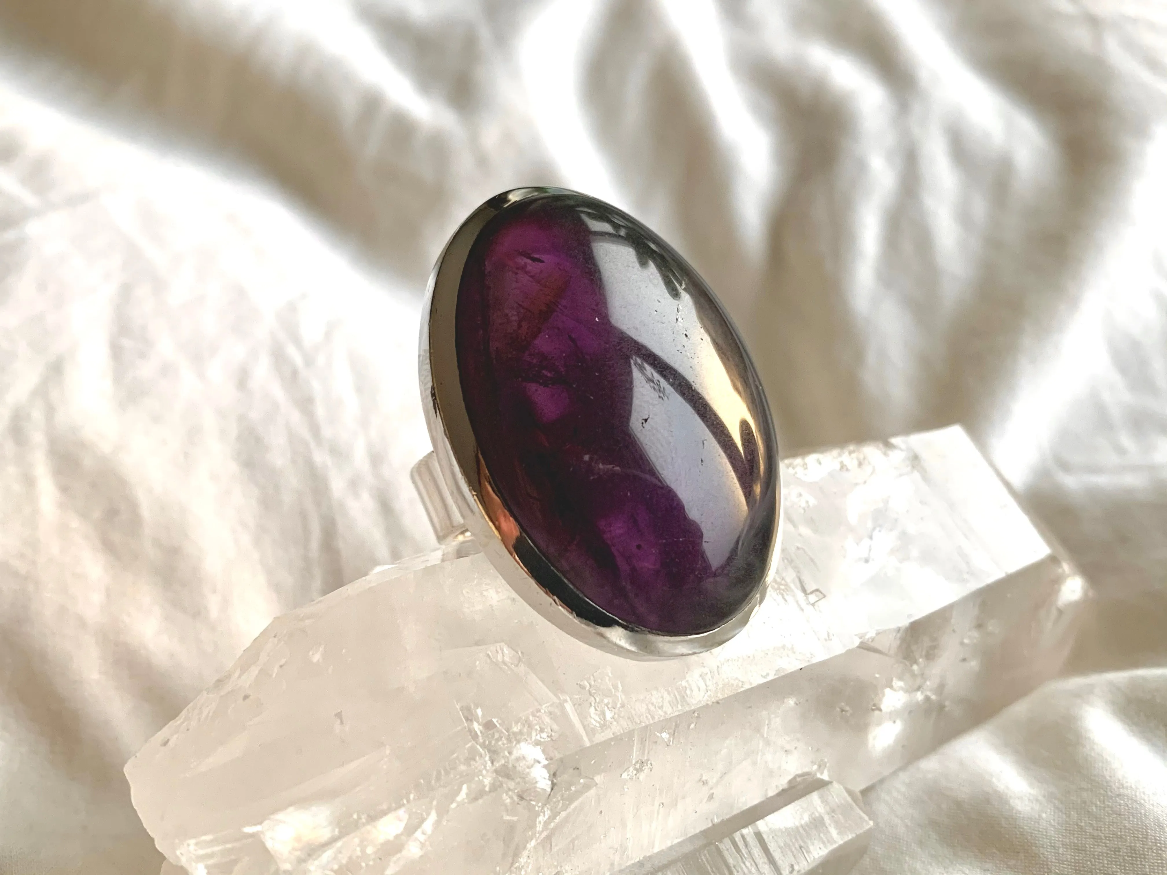 Amethyst Naevia Ring - XLarge Oval (US 9)