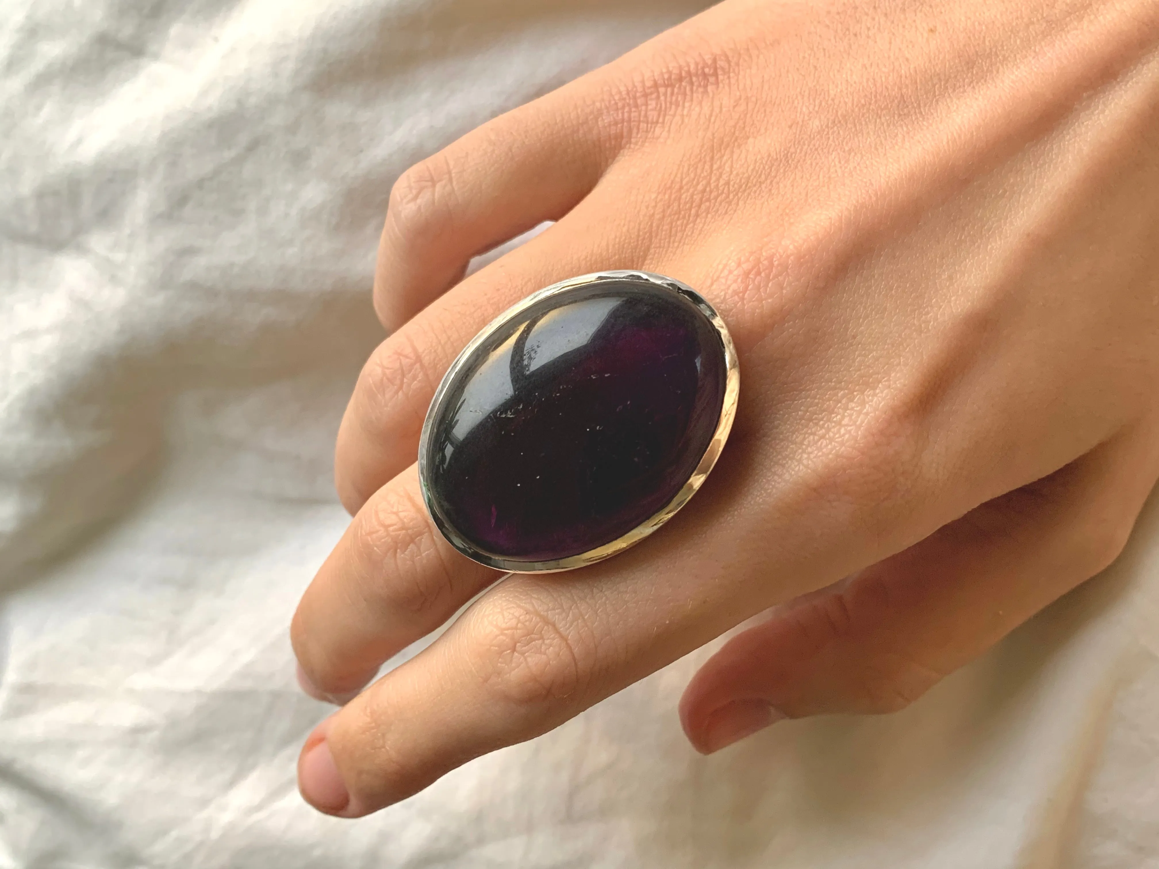 Amethyst Naevia Ring - XLarge Oval (US 9)