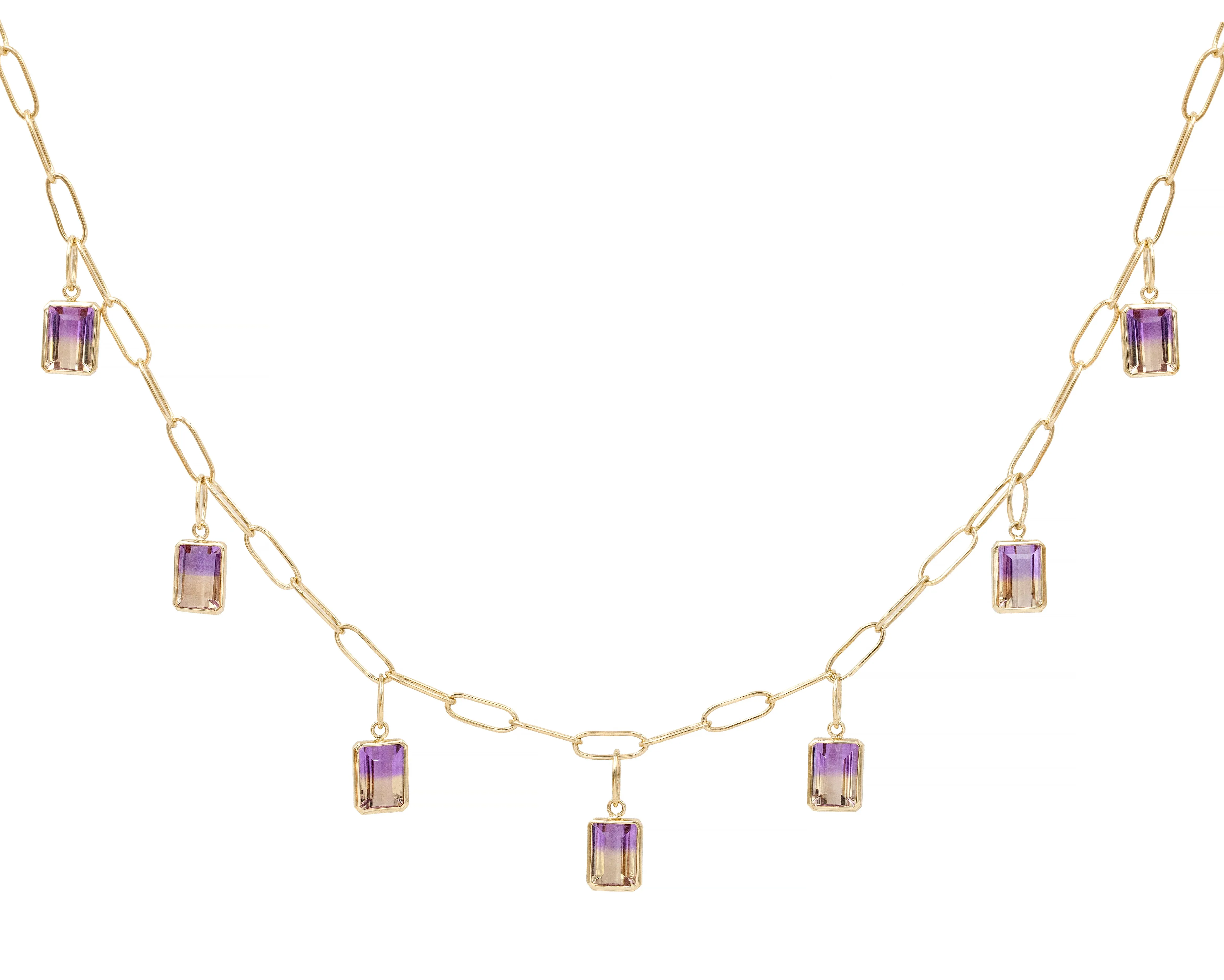 Ametrine Dangling Charm Necklace (Ready to Ship)