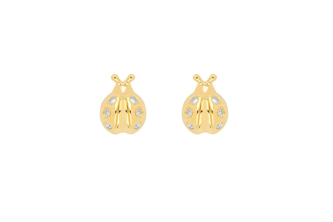 Baby Lucky Ladybug Stud Earring