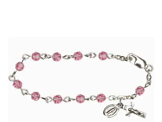 Baby Rosary Bracelet Rose