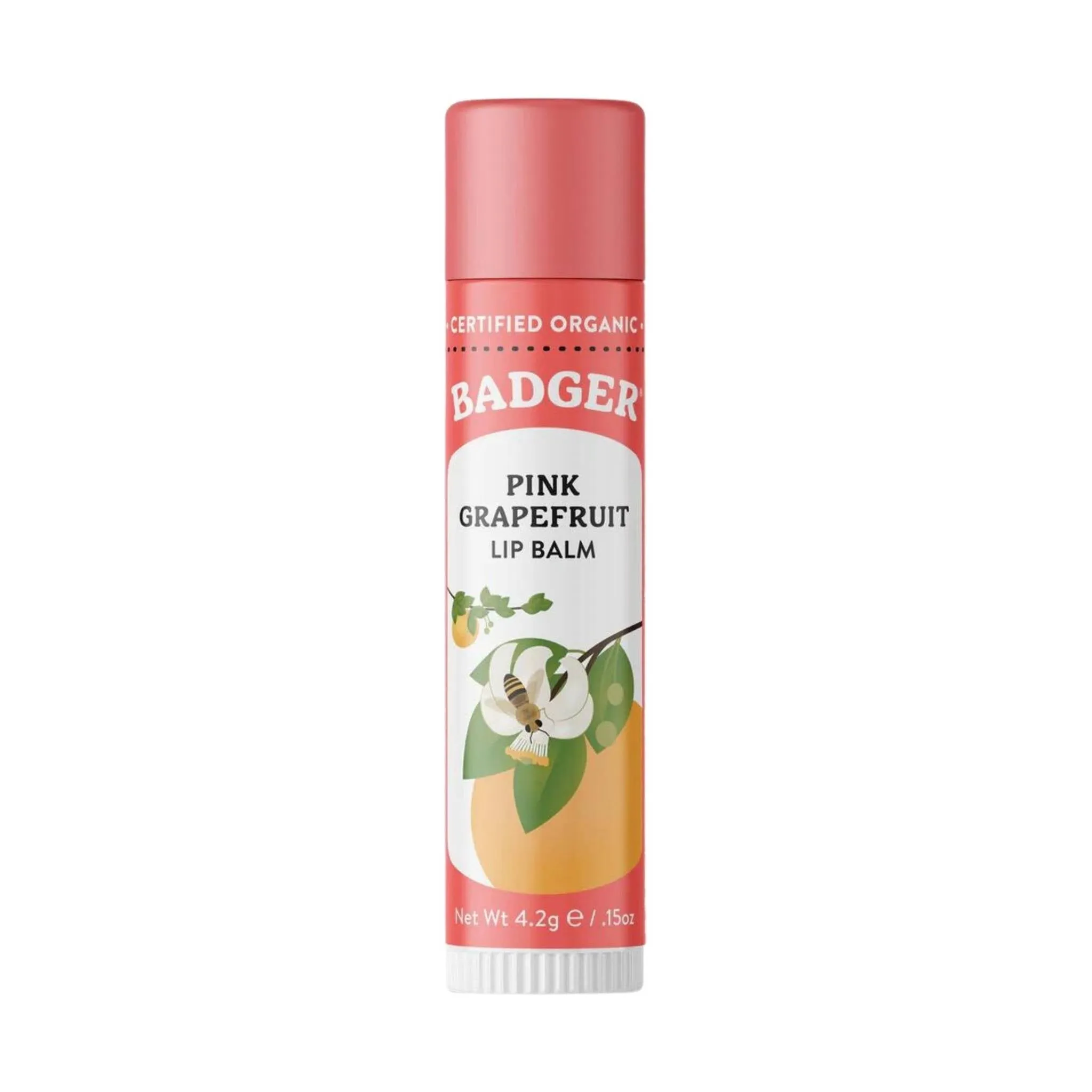 Badger Classic Organic Lip Balm - Pink Grapefruit