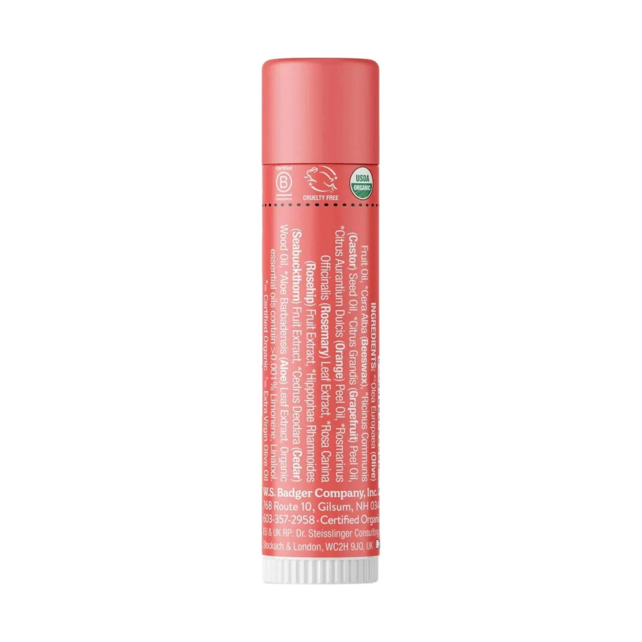 Badger Classic Organic Lip Balm - Pink Grapefruit