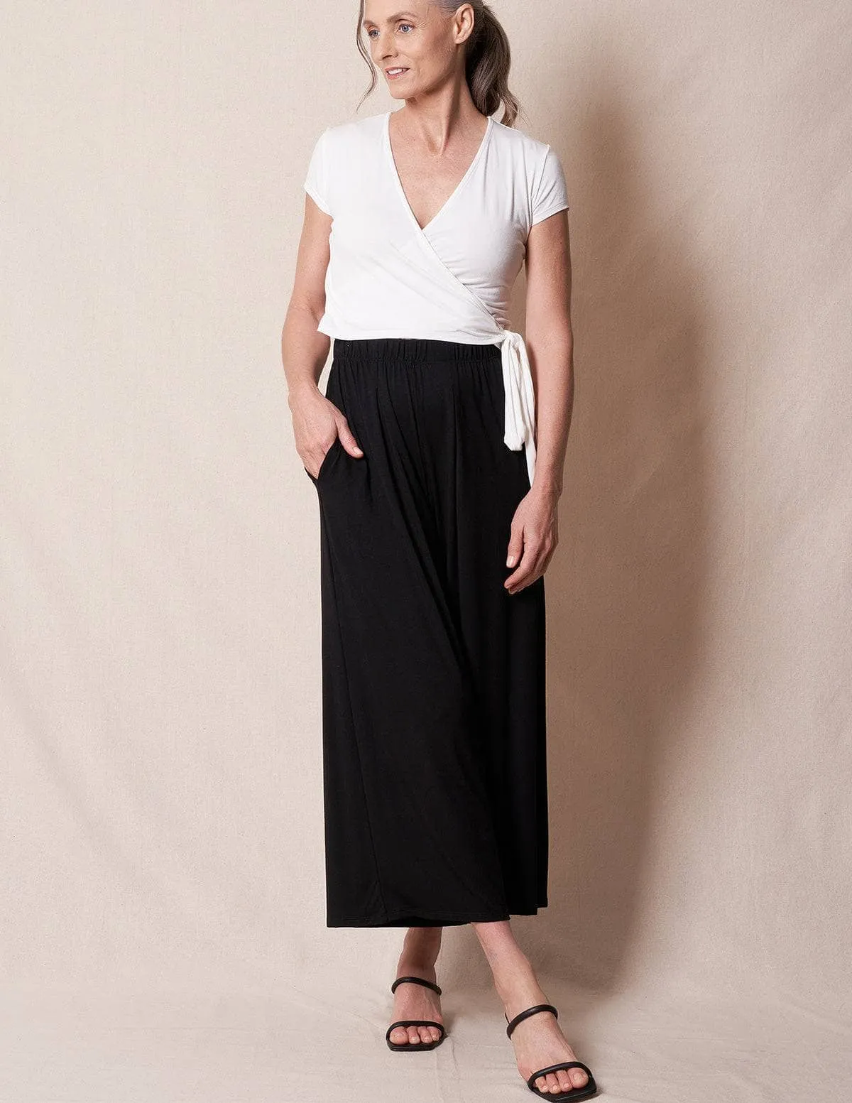 Bamboo Flowy Crop Pants