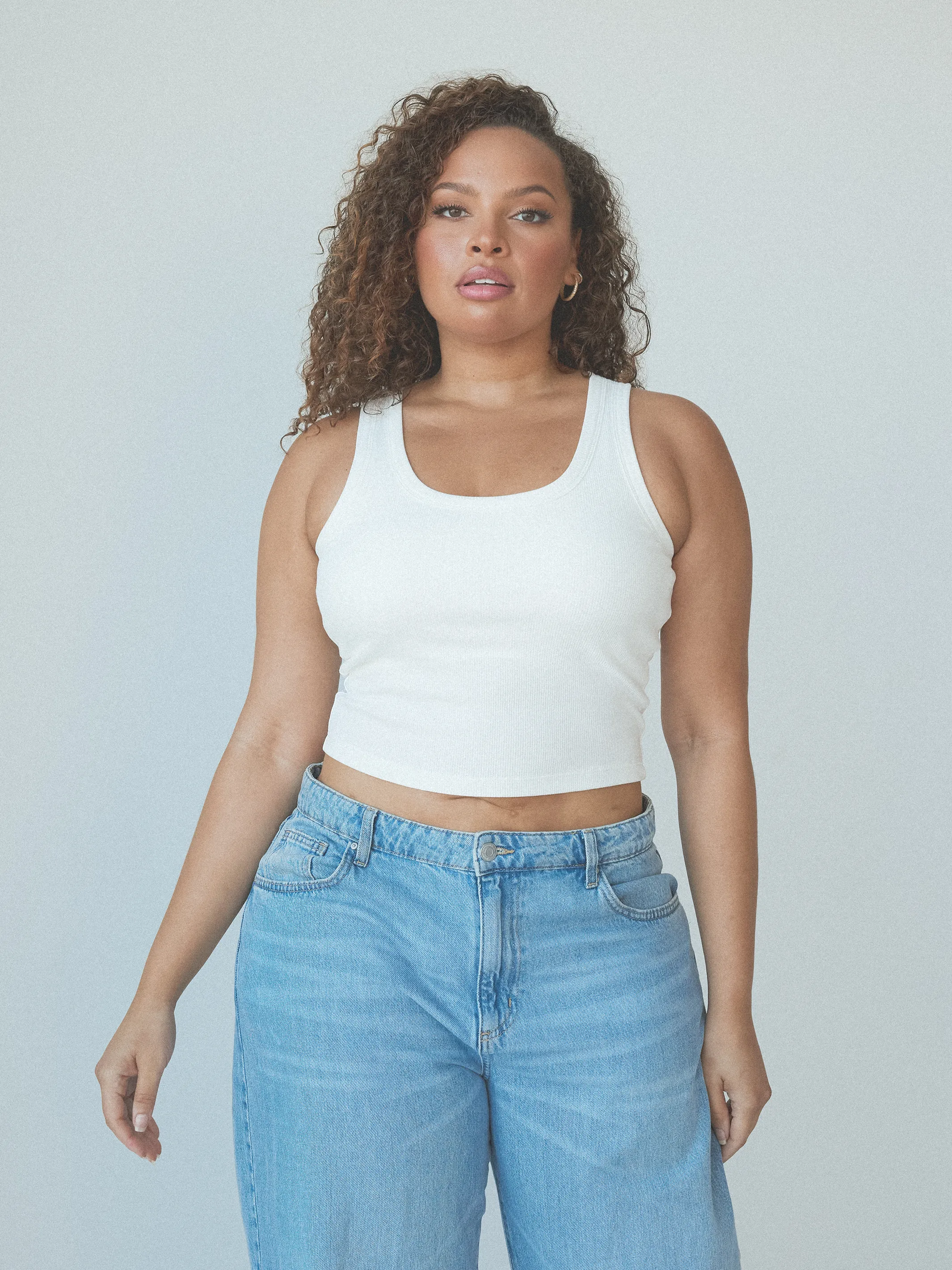 Bamboo Scoop Neck Brami Tank (Crop)