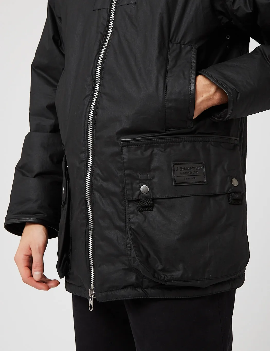 Barbour Scalpay Hunting Wax Jacket - Black