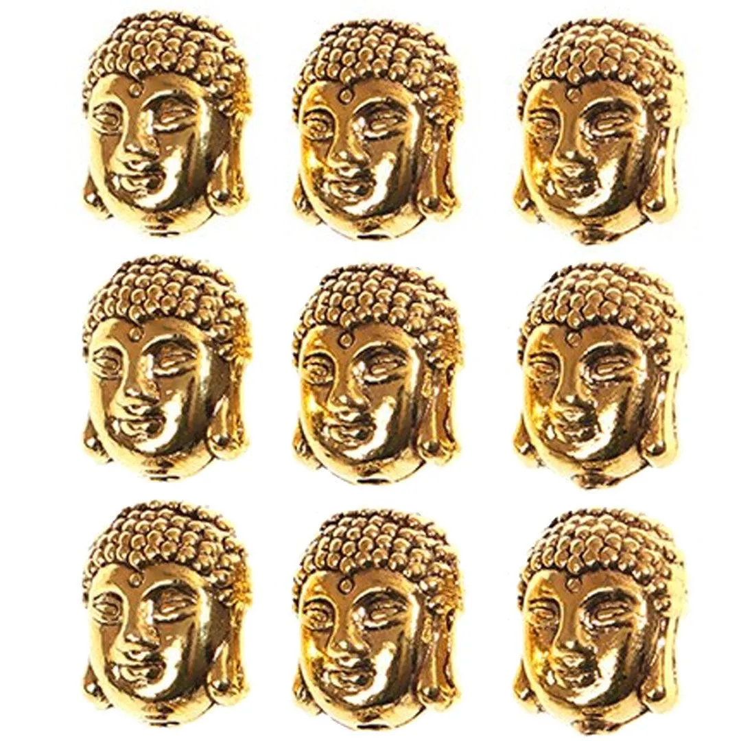 Bead, Buddha Head 7x9mm