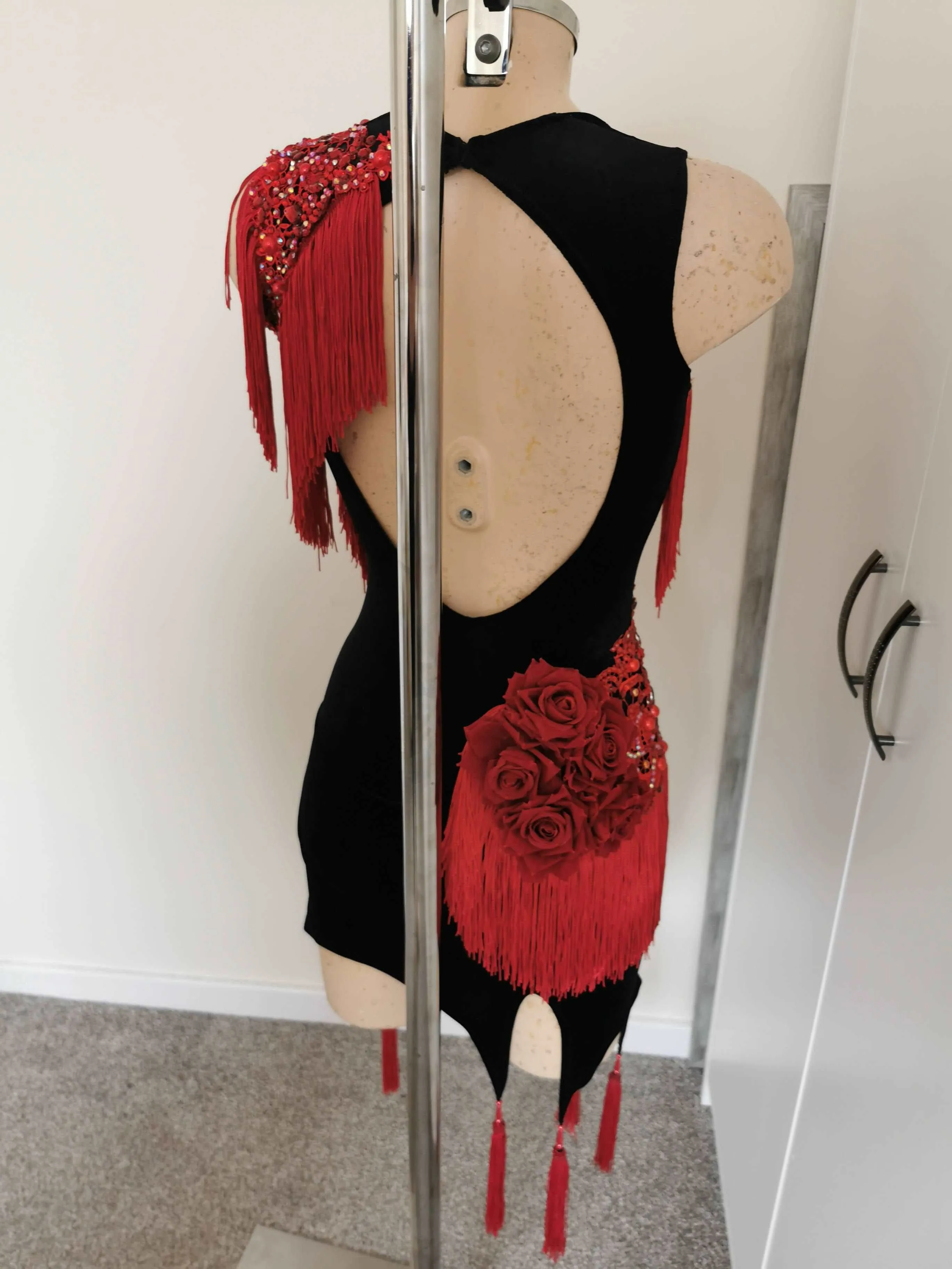 Black & Red Latin Dress