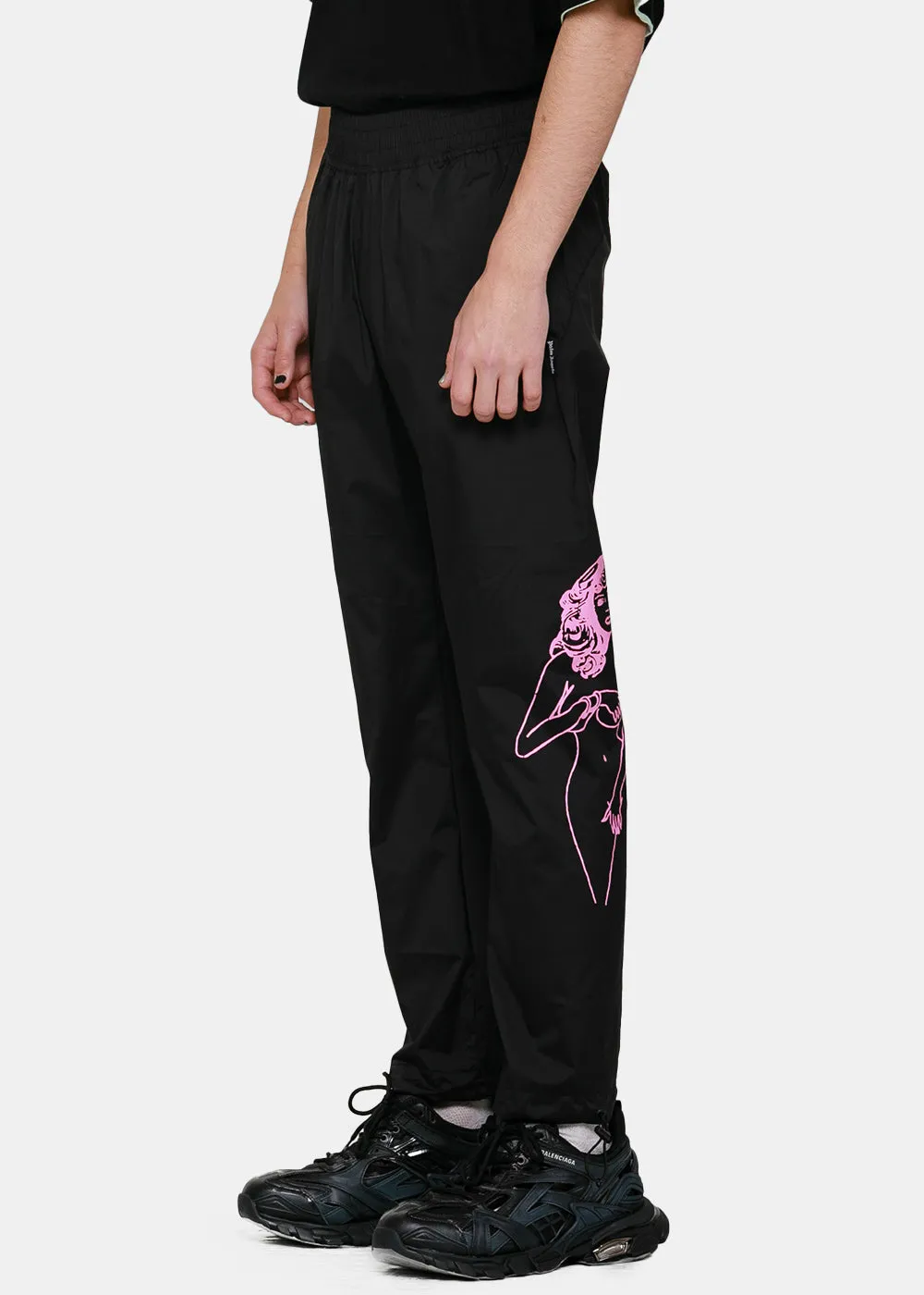 Black 'Woman' Print Sportpants