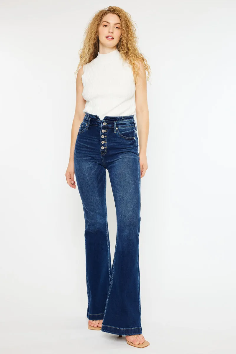 Blairen Ultra High Rise Flare Jeans- Curvy