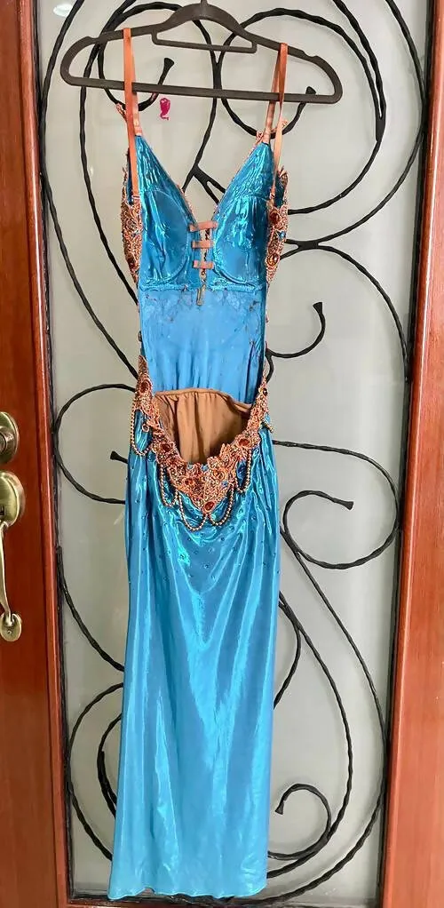 Blue & Bronze Competition Dress