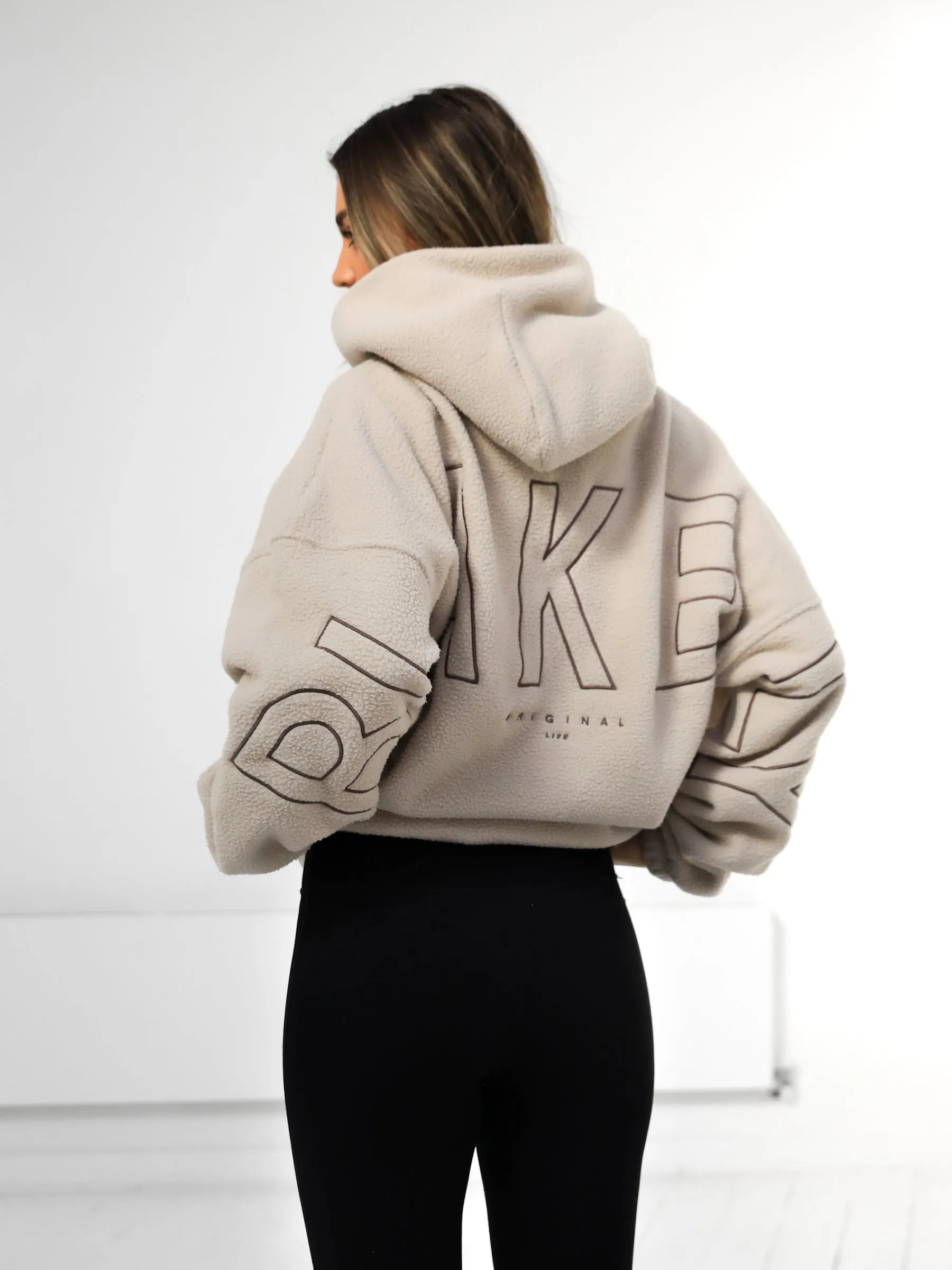 Borg Isabel Oversized Hoodie - Tan