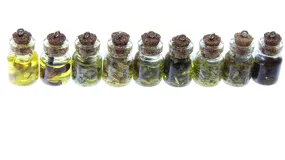 Bottle Charms with Hang Hole Herbs and Oil in 22x15mm Glass Bottle