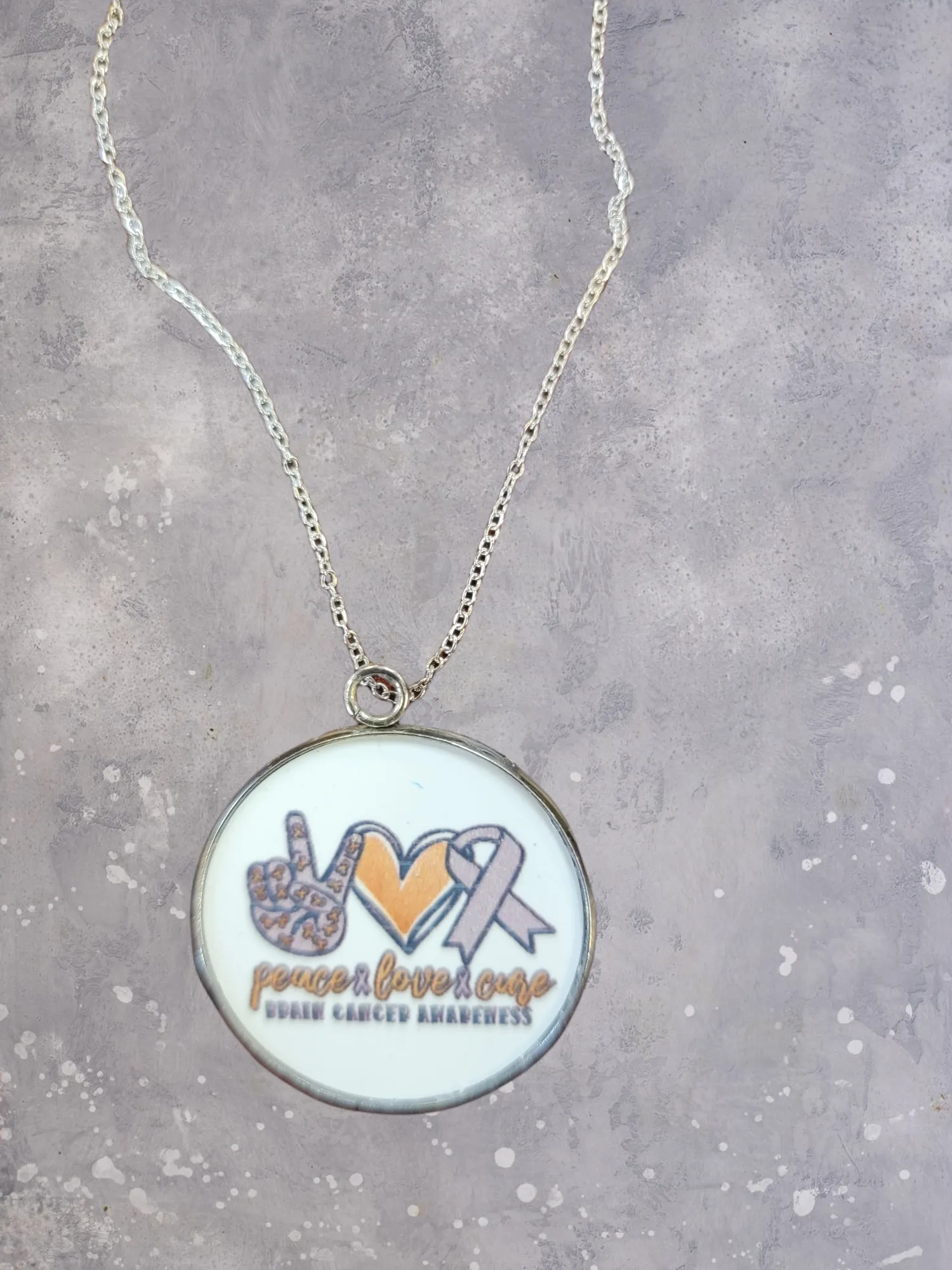 Brain Cancer Awareness Necklace