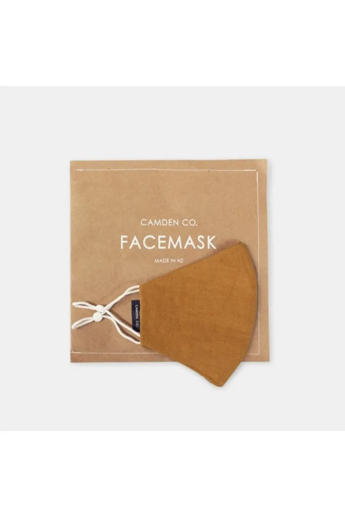 Camden Co - Face Mask - Linen - Terracotta