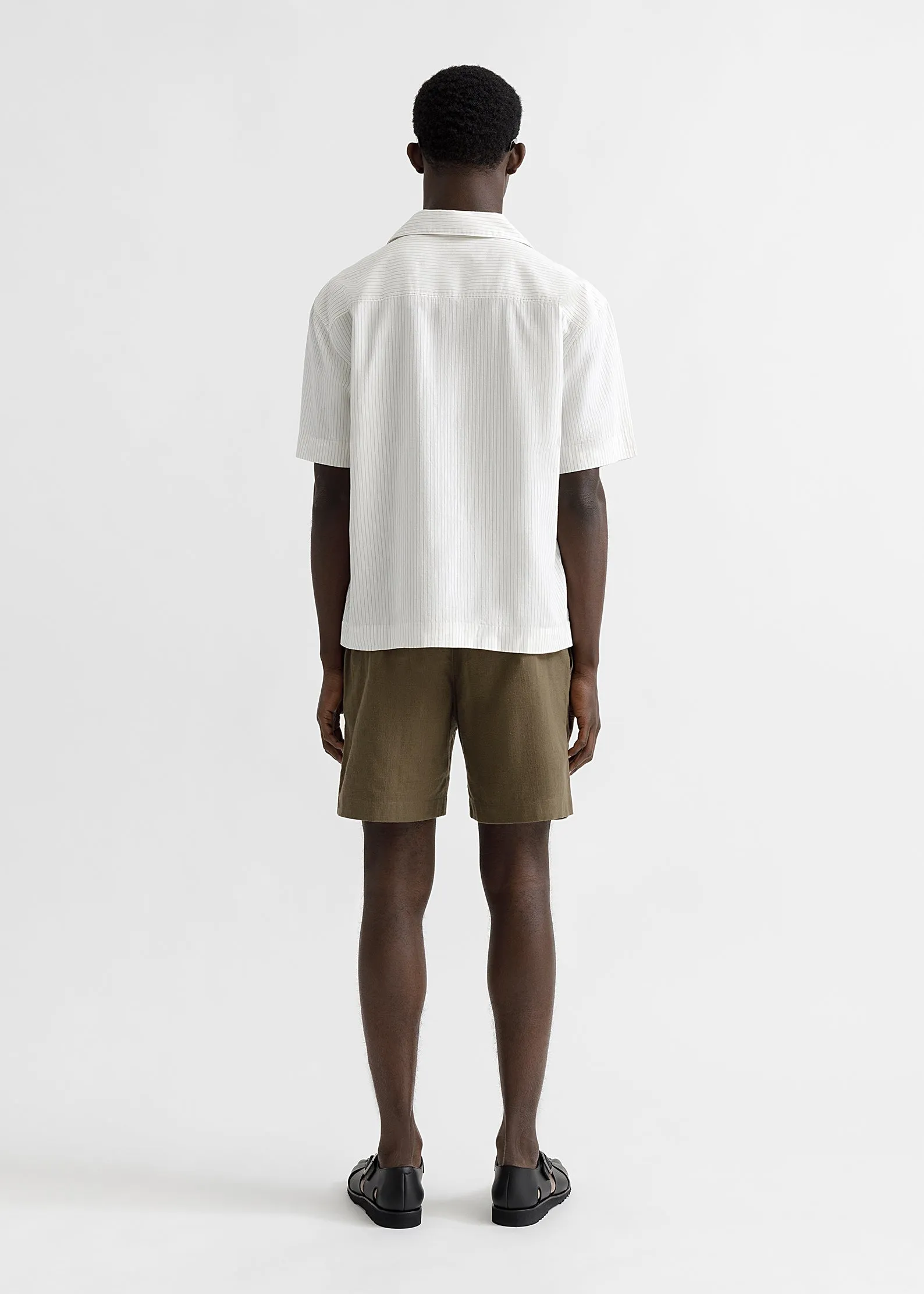 Camp Collar Short Sleeve Shirt - Off White