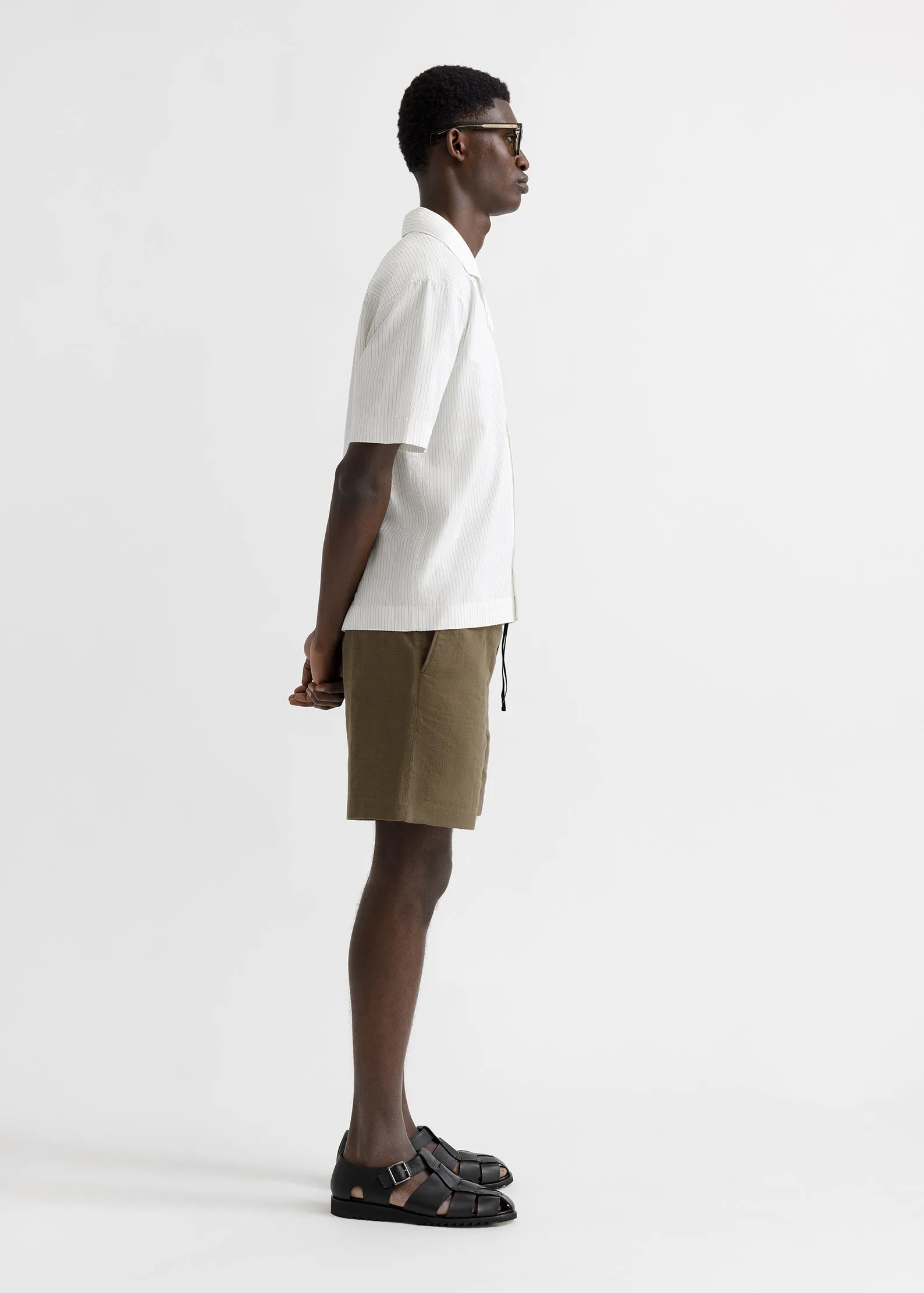 Camp Collar Short Sleeve Shirt - Off White