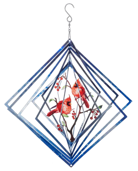 Cardinal Serenade 12" Stainless Steel Wind Spinner with Hanging Hook