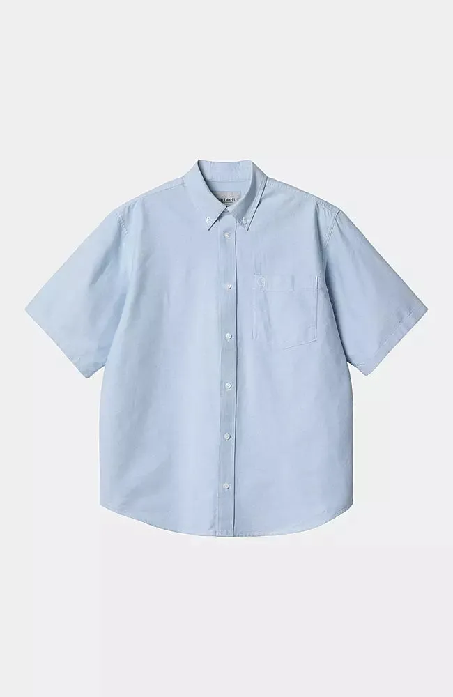 Carhartt S/S Braxton Shirt Cotton Oxford Bleach Blue