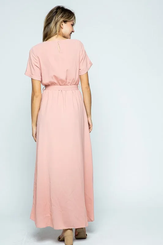 Caroline Maxi Dress in Apricot