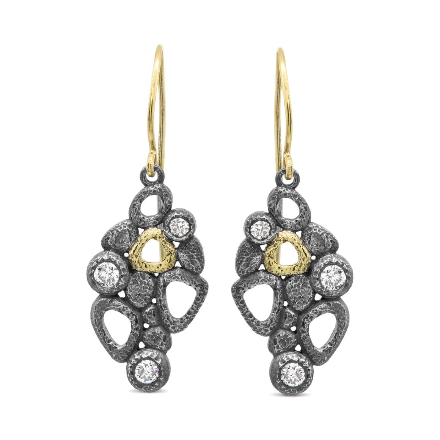 Cascading Open Pebbles Earrings