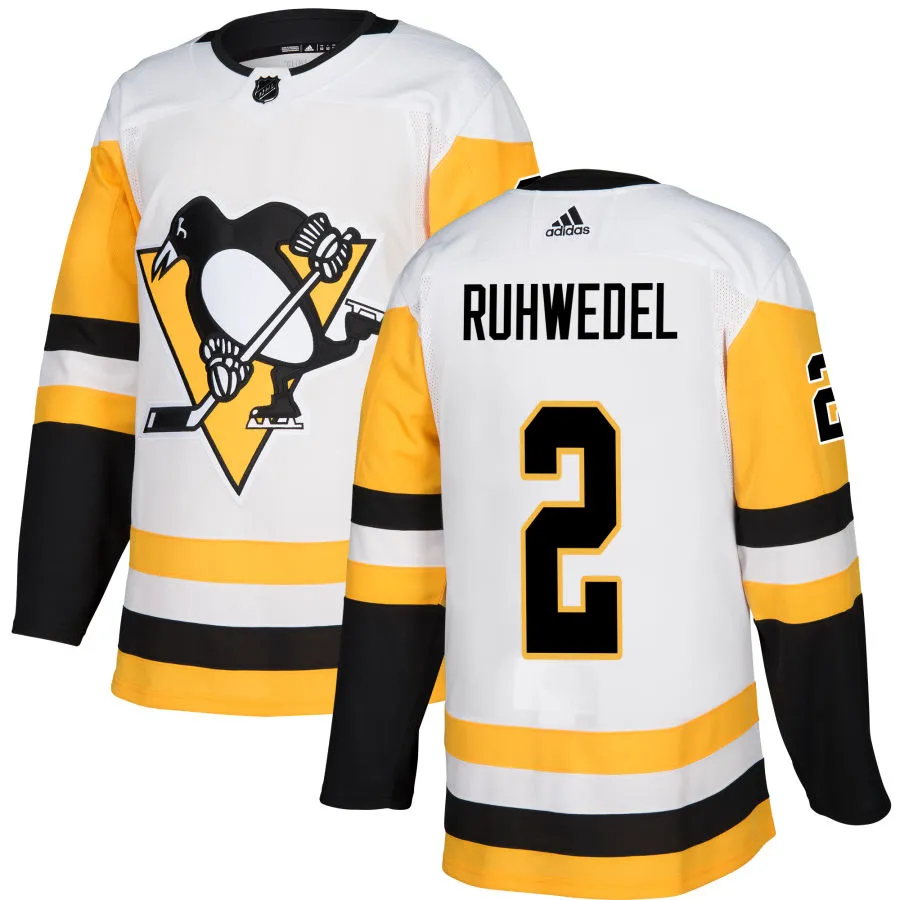 Chad Ruhwedel Pittsburgh Penguins adidas Authentic Jersey - White