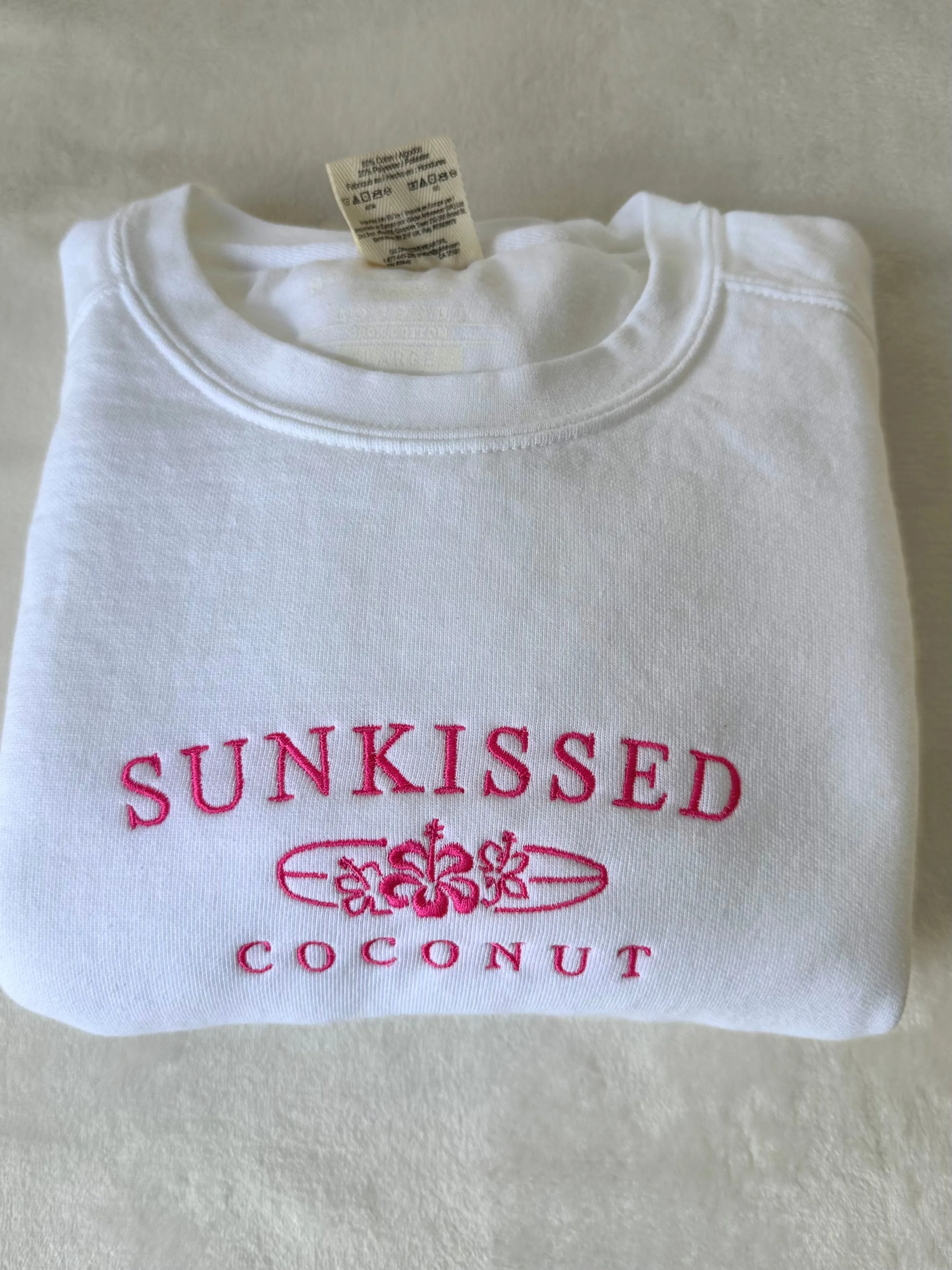 Comfort Colors Embroider Sunkissedcoconut Sweatshirt