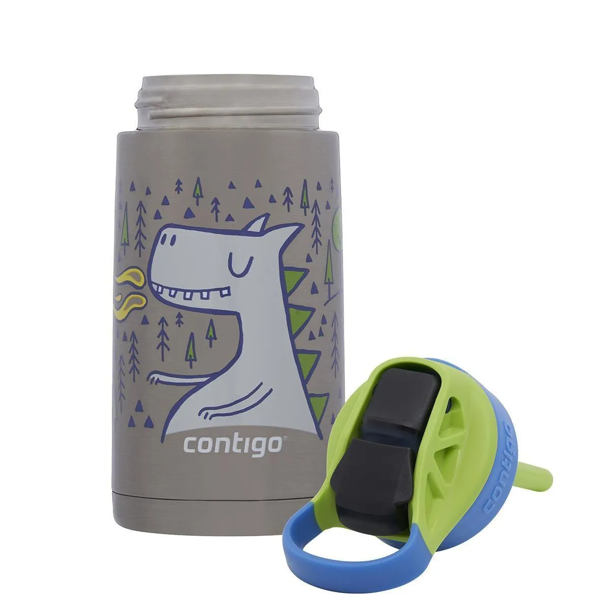 Contigo Gizmo Dragon elik ocuk Suluu 420ML Ejderha Desenli